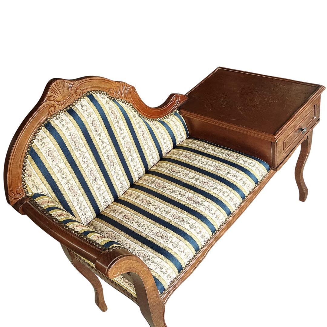 タロッコ テレフォンベンアンティーク風 クラシック 天然木 猫足 猫脚