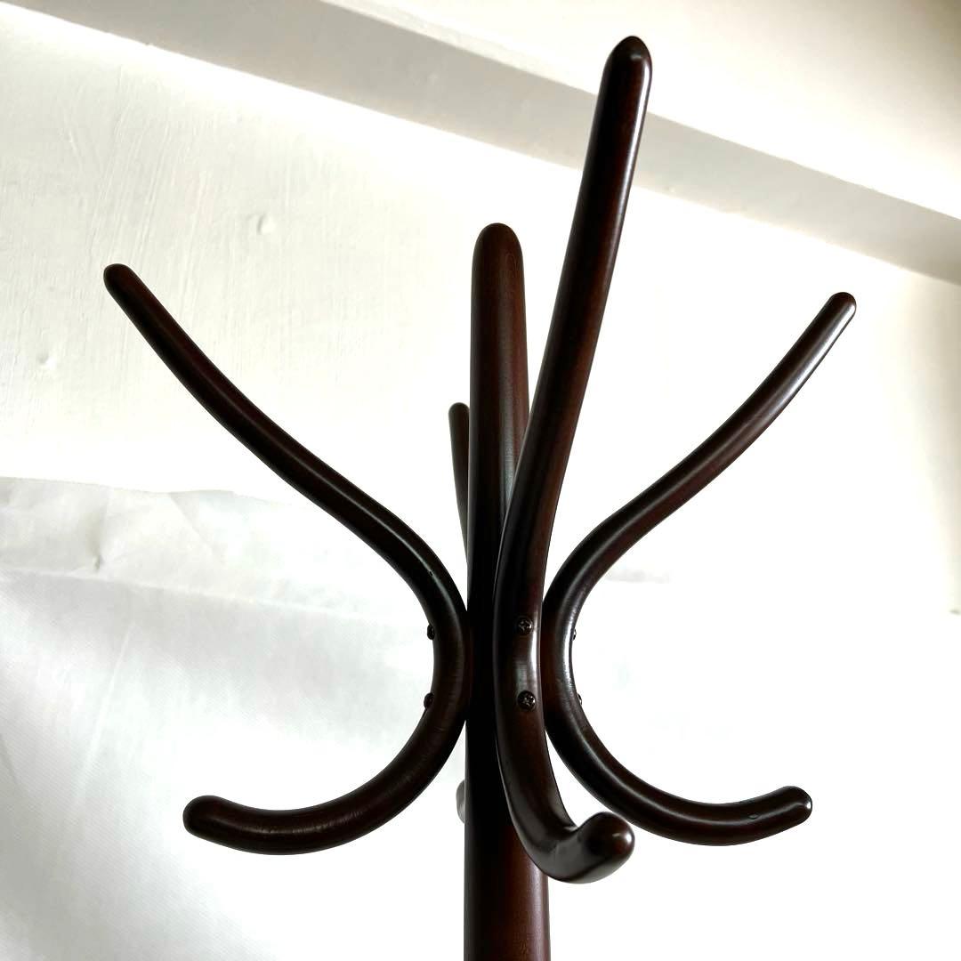 秋田木工・IDC大塚家具・曲げ木・ コートスタンド45・ ウォールナット