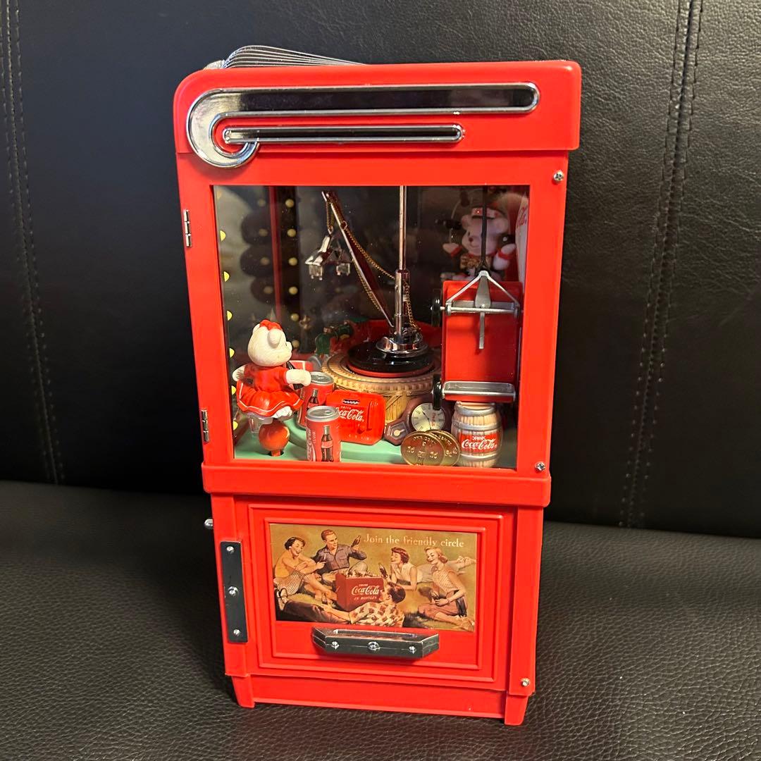 ★コカコーラ クレーンゲーム型オルゴール 貯金箱 エネスコエネスコ★ビンテージ