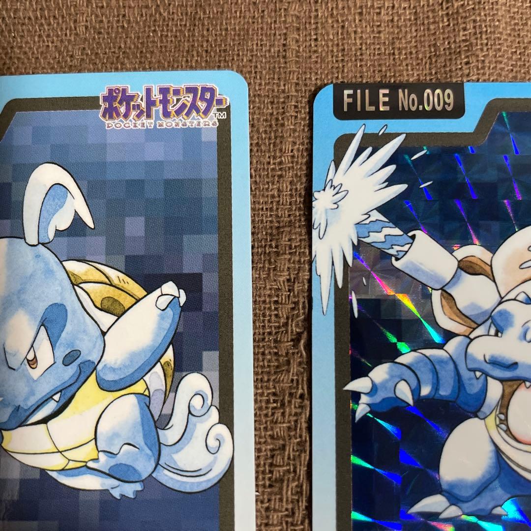 カードダス バンダイ ポケモン カメックス カメール 進化 ホロ レア 御