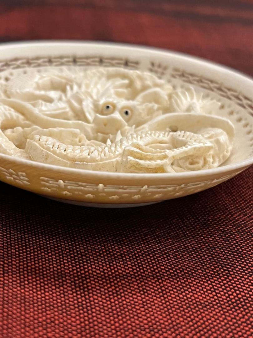 中国美術　骨董　彫刻　天然素材　象牙調