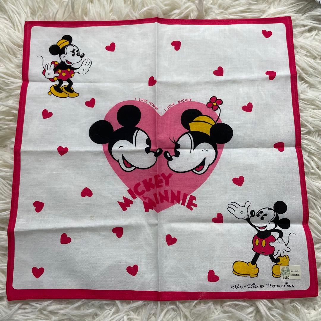 新品 希少 昭和レトロ ディズニー ハンカチ 5枚セット ミッキー ミニー