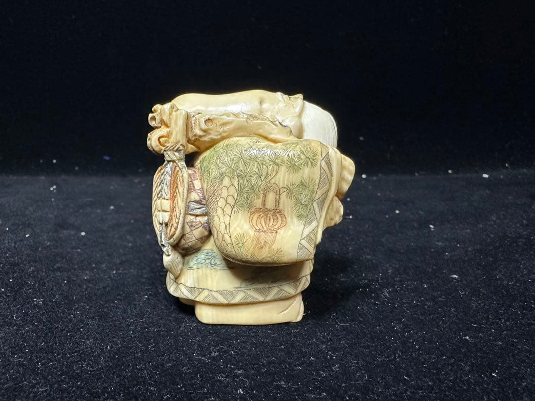 置物　アンティーク　天然素材　七福神　仏像　彫刻 古美術品　細密細工