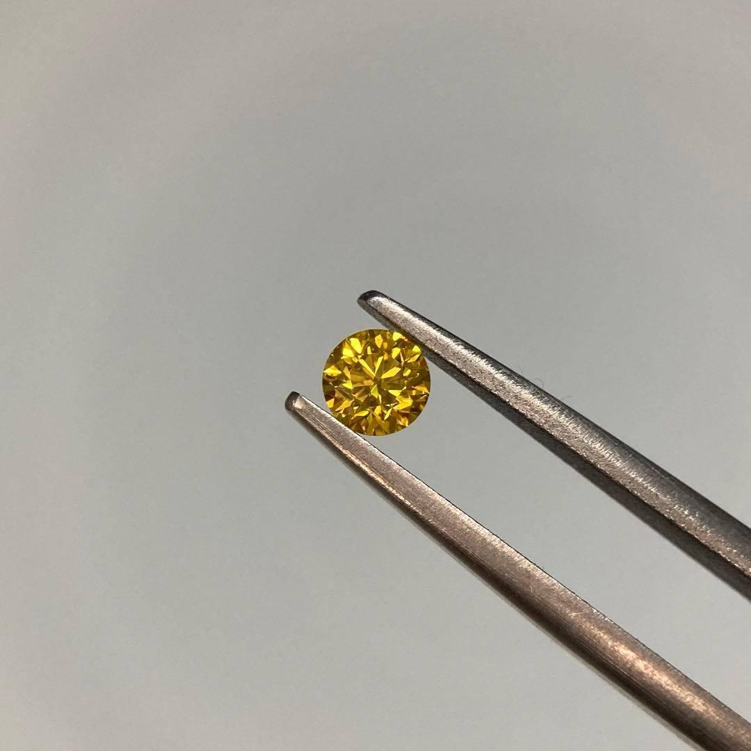 【ラボダイヤ】イエロー0.256ct