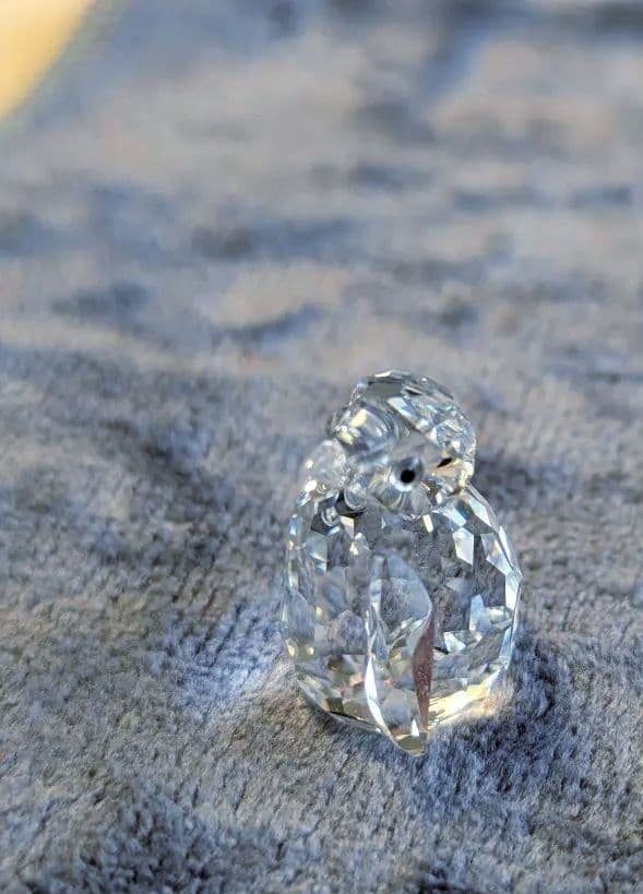 ❅冬の陽だまり スワロフスキー ペンギン台座付＆ペリカン2点セット