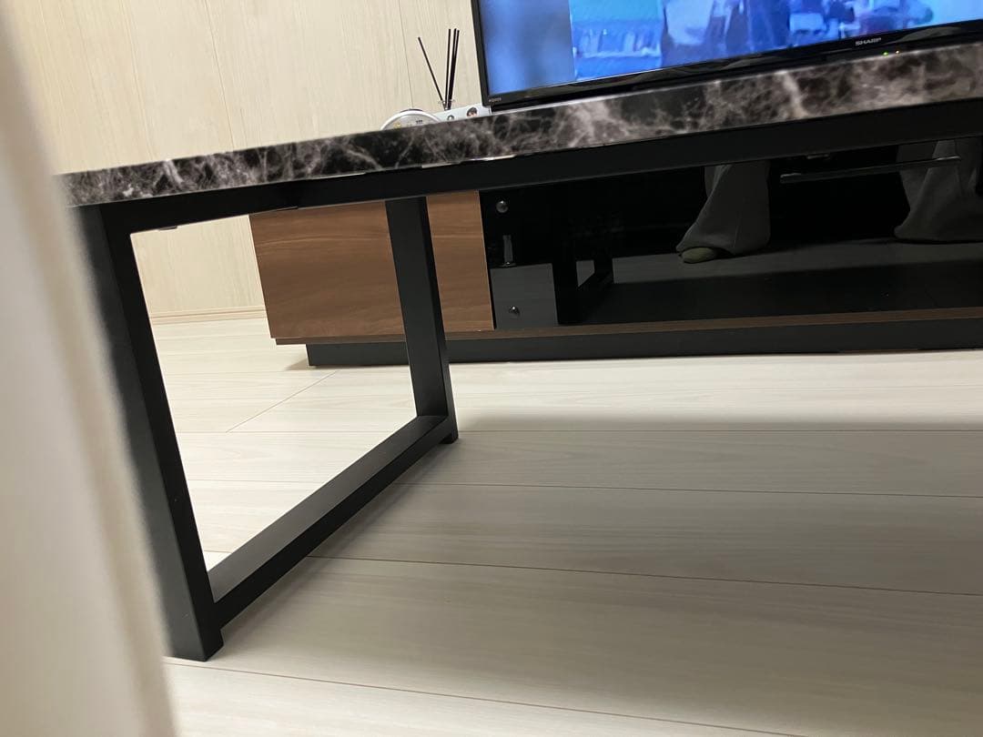 グレー大理石模様センターテーブル