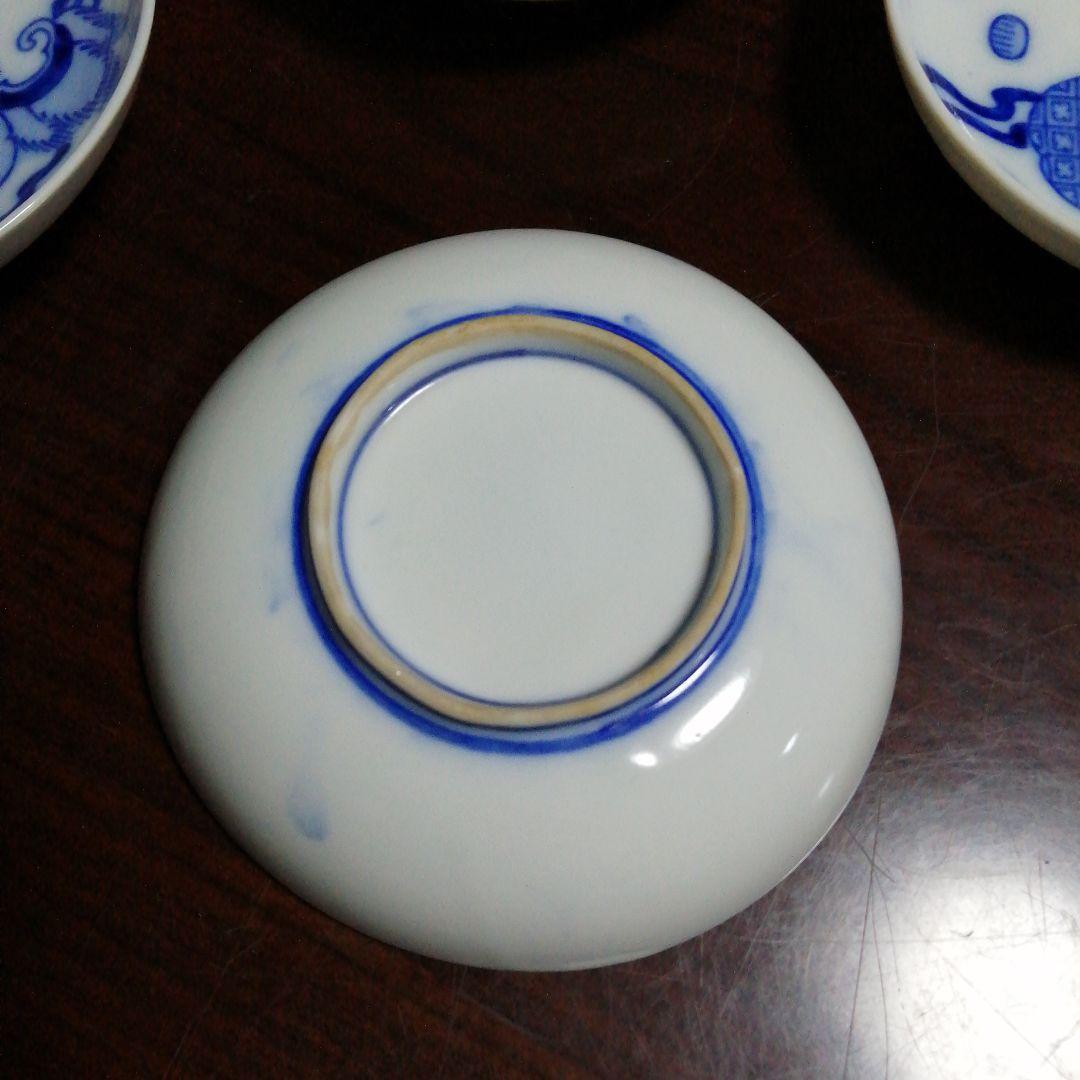 伊万里　染付宝尽小皿　7枚　11cm　明治〜大正期