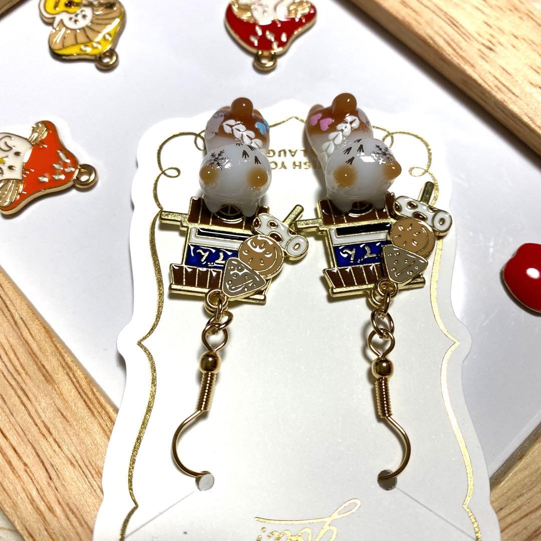 ☆おでんとほっこりWinter猫ちゃんピアス☆