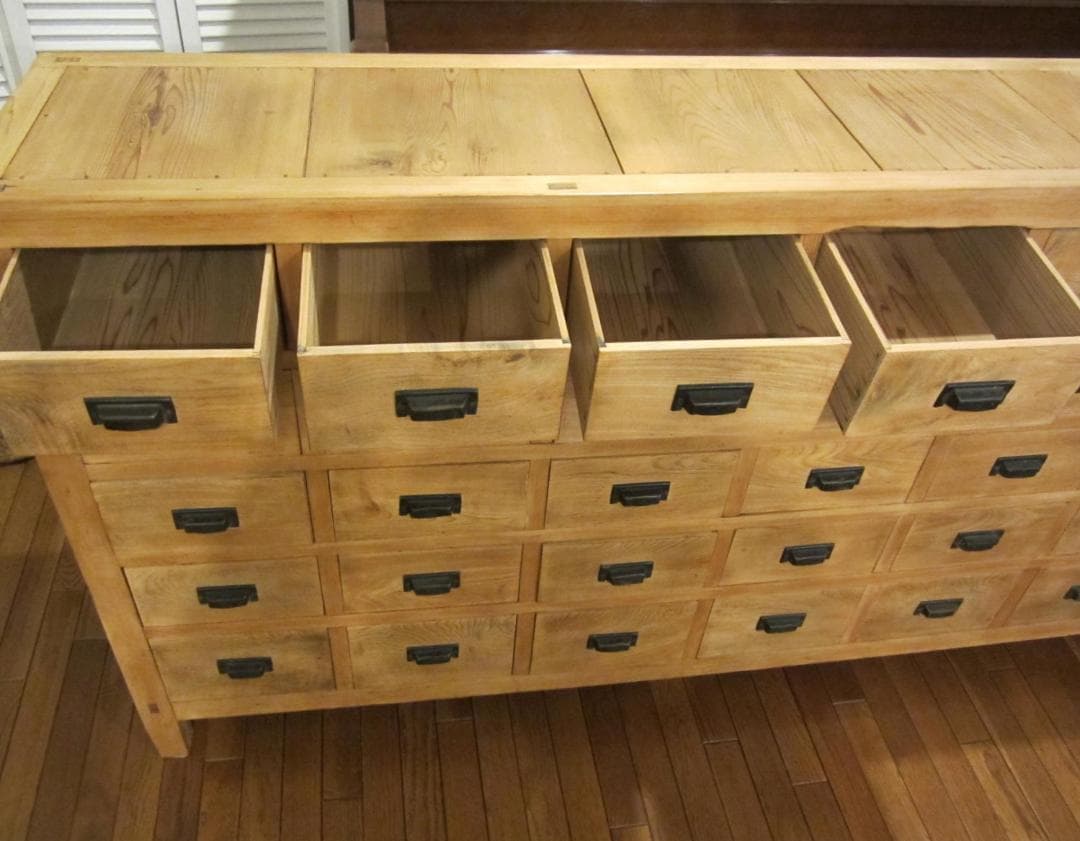 送料込35杯の引き出し棚　古家具　明治大正 アンティーク チェスト ドロワー