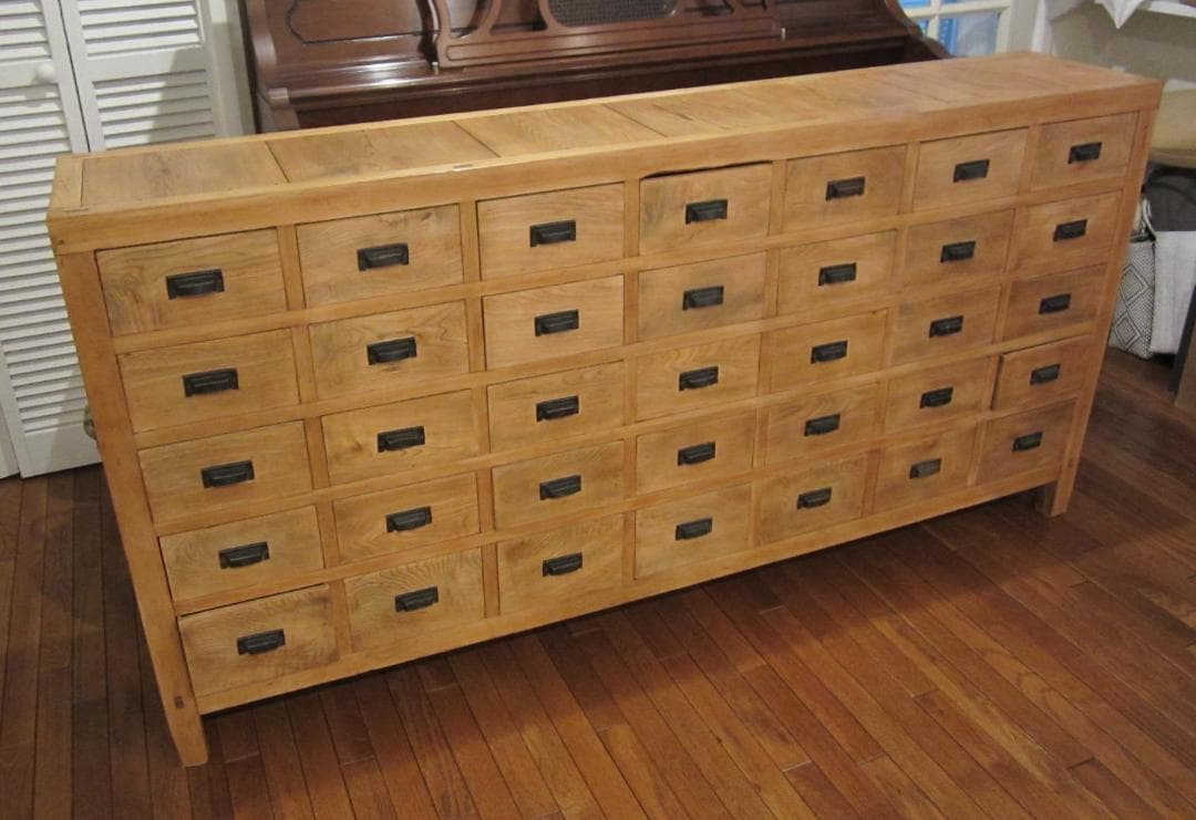 送料込35杯の引き出し棚　古家具　明治大正 アンティーク チェスト ドロワー