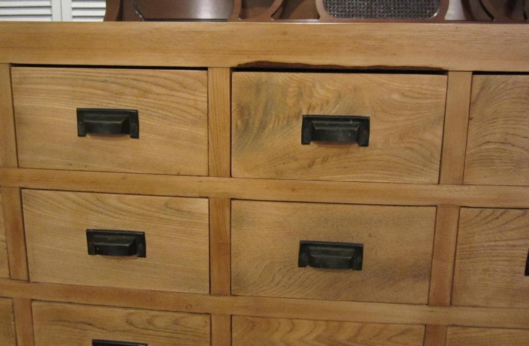 送料込35杯の引き出し棚　古家具　明治大正 アンティーク チェスト ドロワー