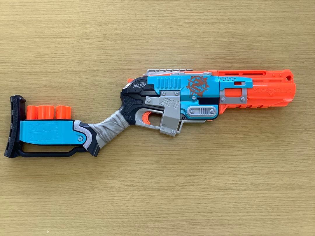 貴重】ナーフ ゾンビストライク スレッジファイア オレンジトリガー