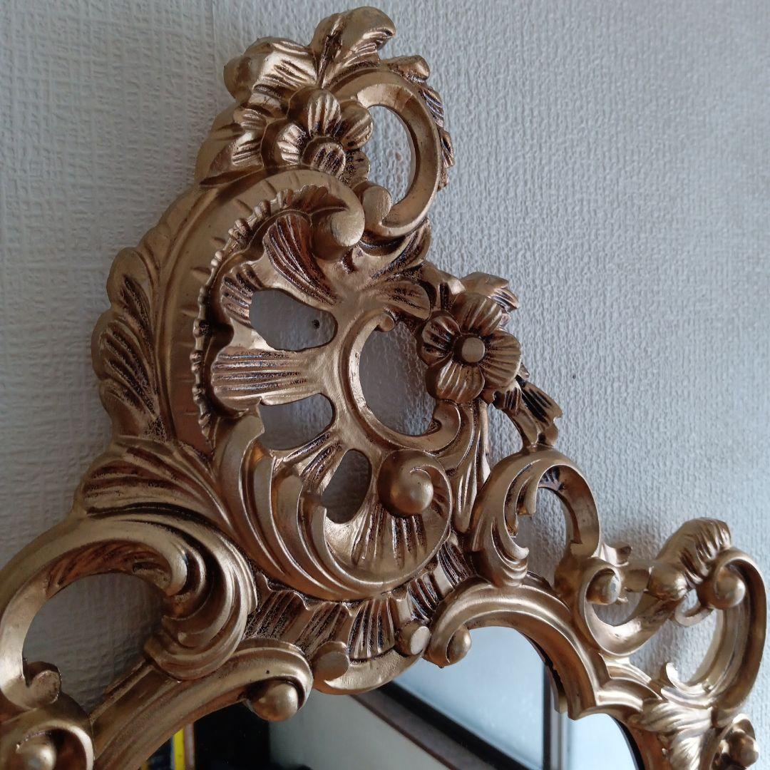 ロココ調ミラー イタリア製 ヴィンテージ調 壁掛けミラー