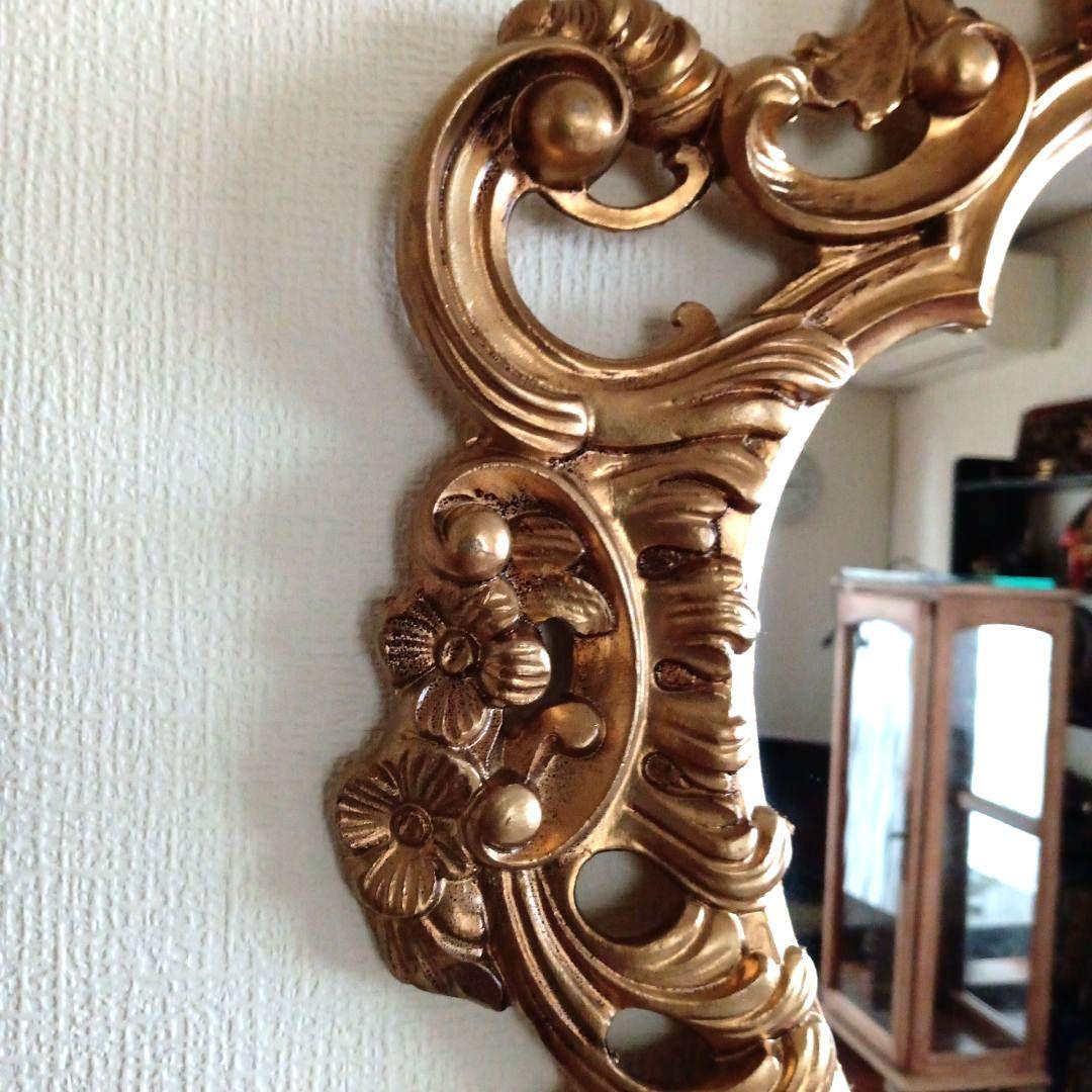 ロココ調ミラー イタリア製 ヴィンテージ調 壁掛けミラー