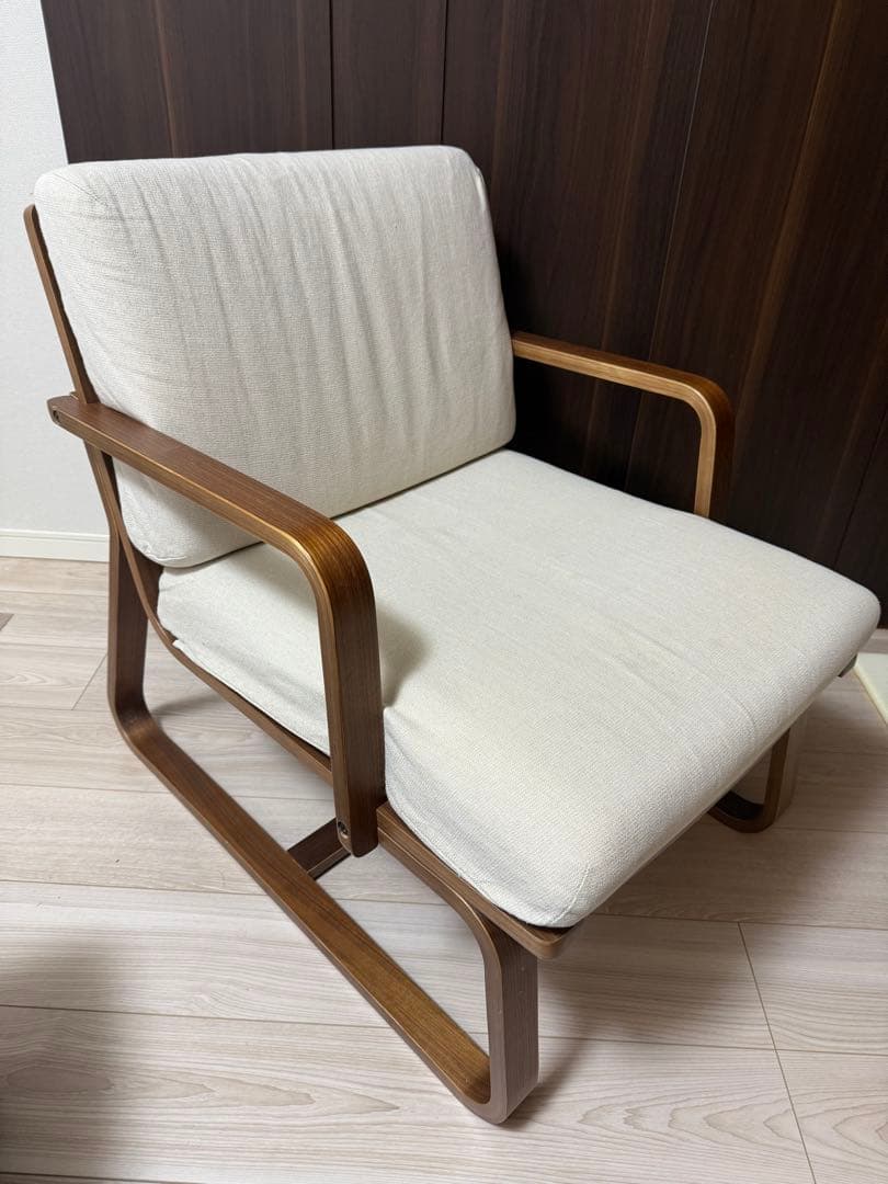 送料込【ウォールナット】リビングでもダイニングでもつかえるソファチェア