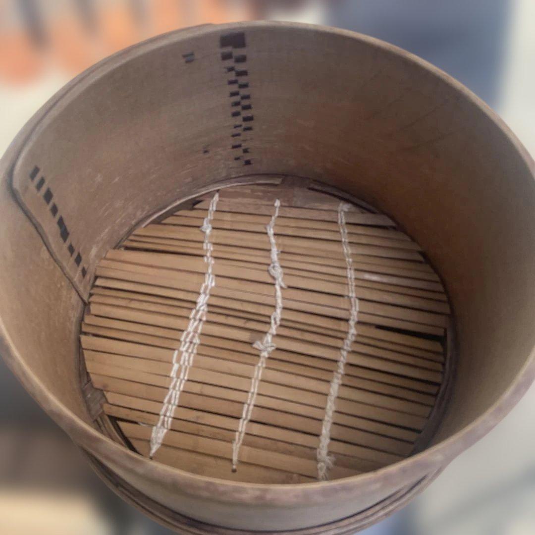 古民具 鉄製羽釜(蓋付き) ／ 和せいろ蒸し器 お餅つき用具