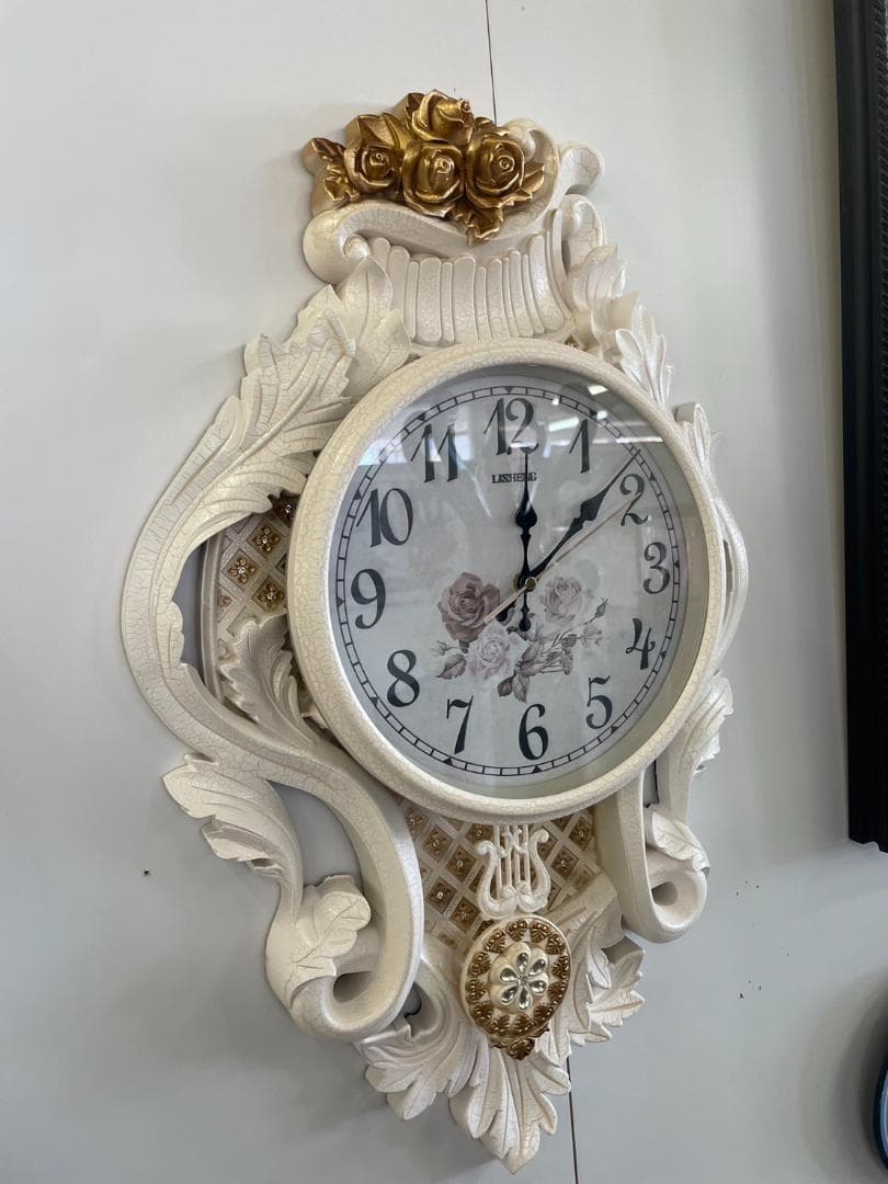 ロココ 掛け時計 クロック プリンセス 時計 アンティーク ヨーロピアン 輸入