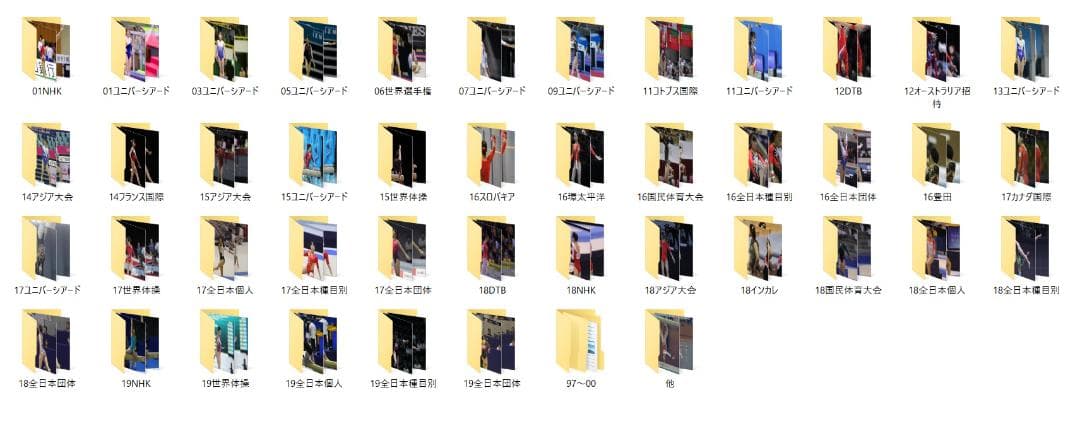 【セール中】97~19年 女子体操画像集(日本選手中心) 48万枚以上