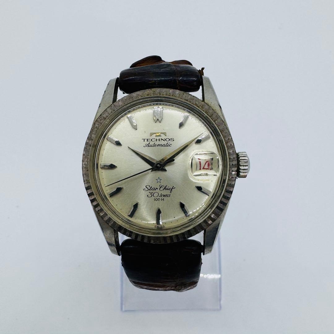 ✨TECHNOS✨テクノス✨スターチーフ✨オートマチック✨デイト✨腕時計✨