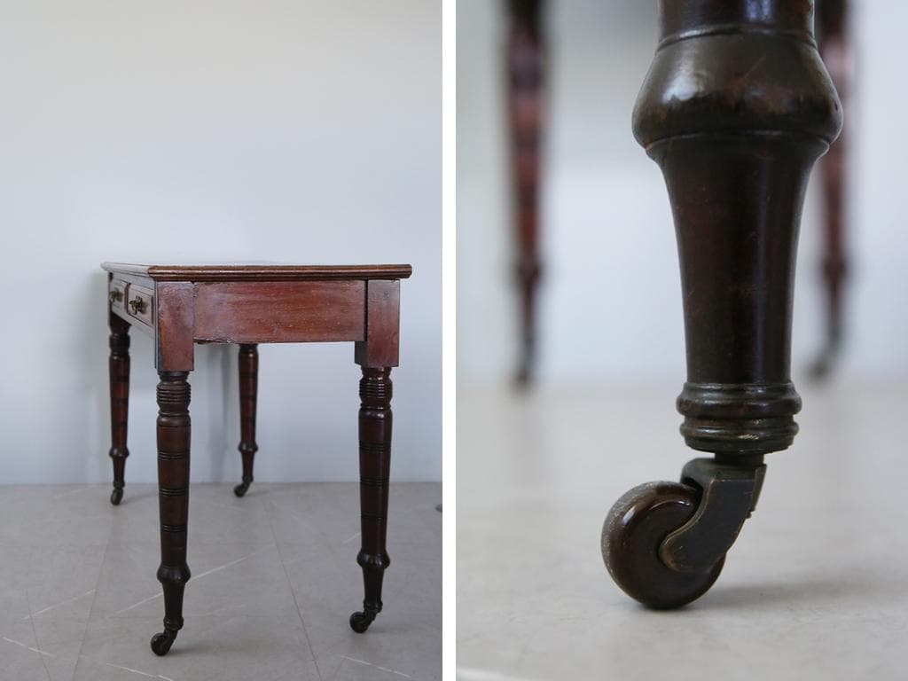 英国アンティーク古木デスク/作業台/勉強机/木製テーブル/オフィス(89-220