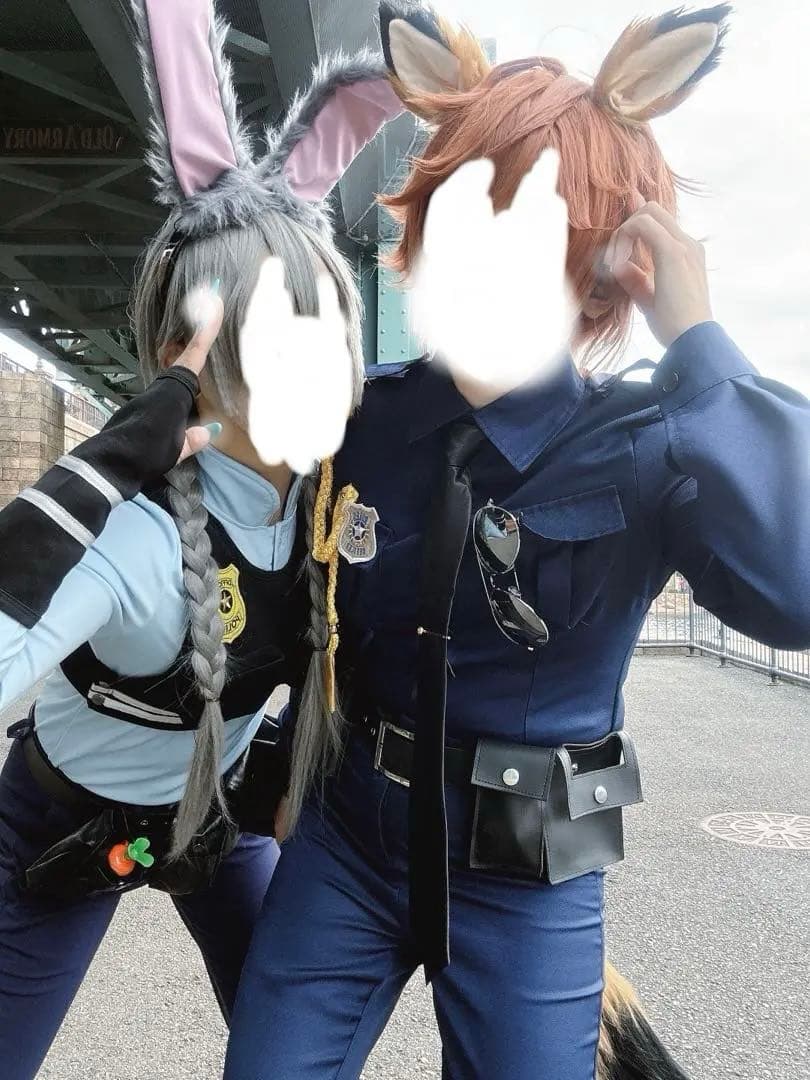 1度着用】 ズートピア コスプレ Dハロ ニック ジュディ 2着フルセット