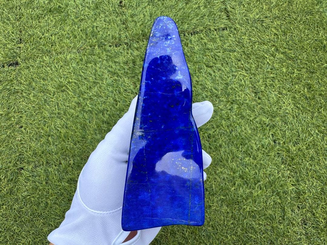 大型 ラピスラズリ 高品質 原石 磨き石 アフガニスタン産 鑑賞石 天然石