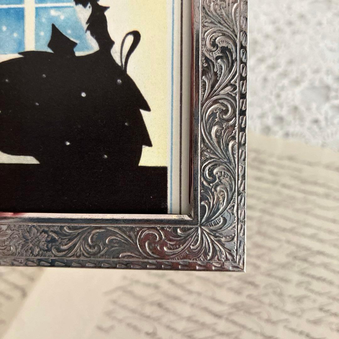 RT79 草花レリーフが美しい英国ヴィンテージフォトフレーム 15.5×11.5