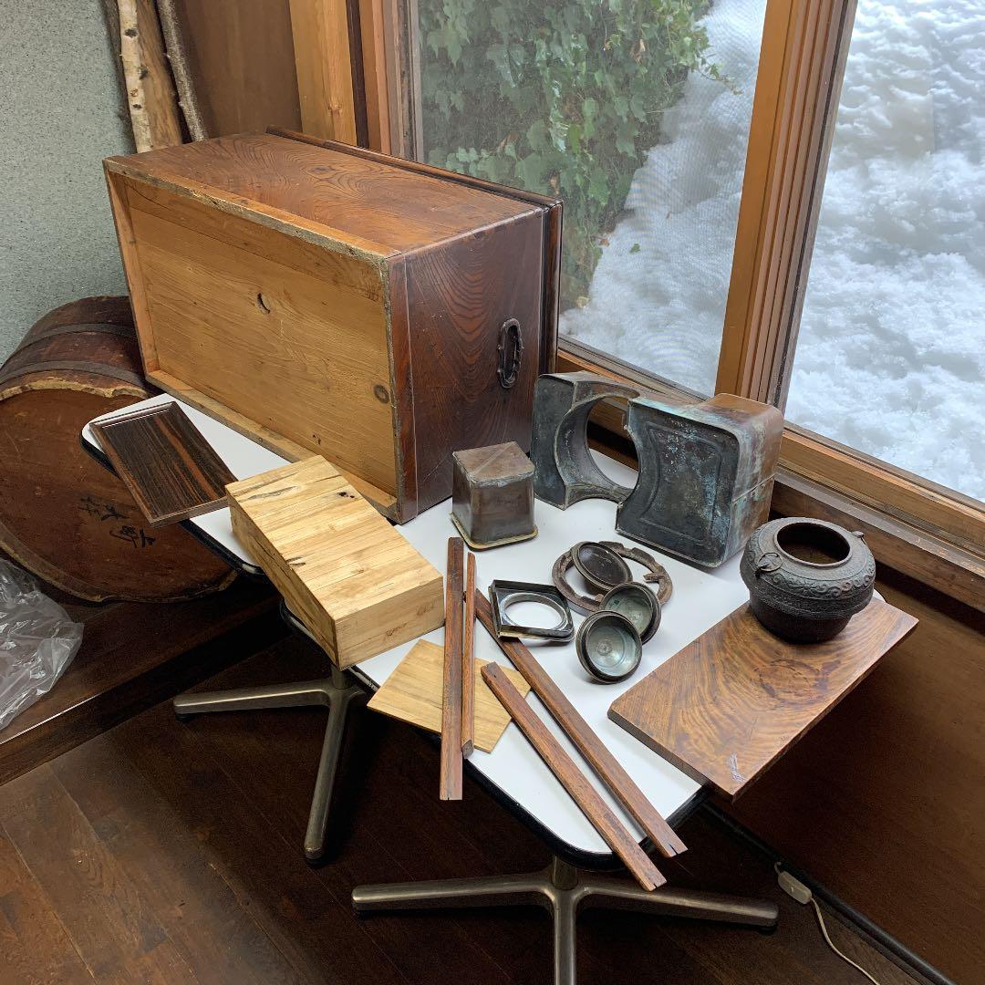 長火鉢03 レトロ　昭和のアンティーク暖　ビンテージ〈直接引き取り限定〉