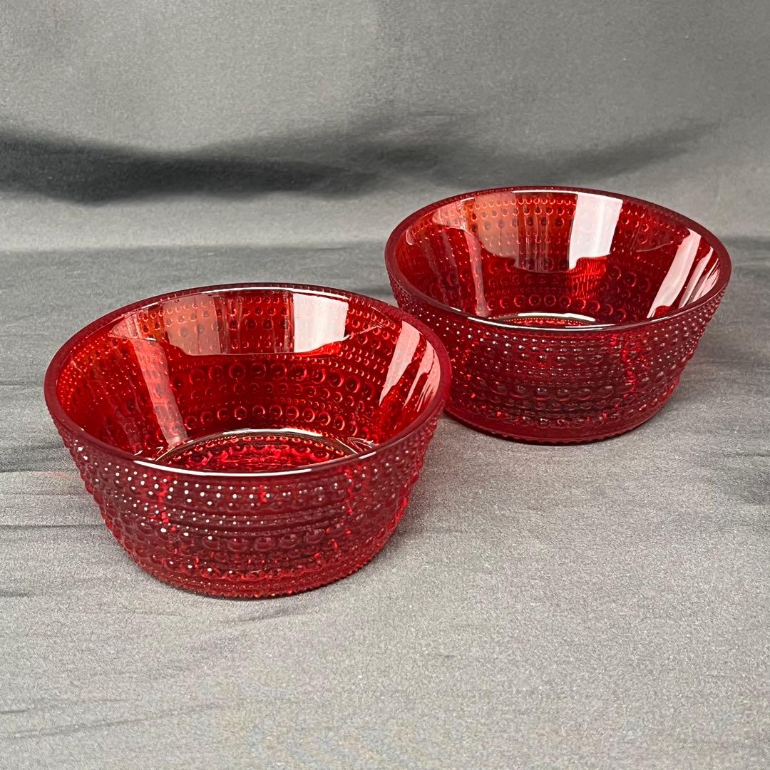 イッタラ カステヘルミ レッド ボウル 2個 - メルカリ