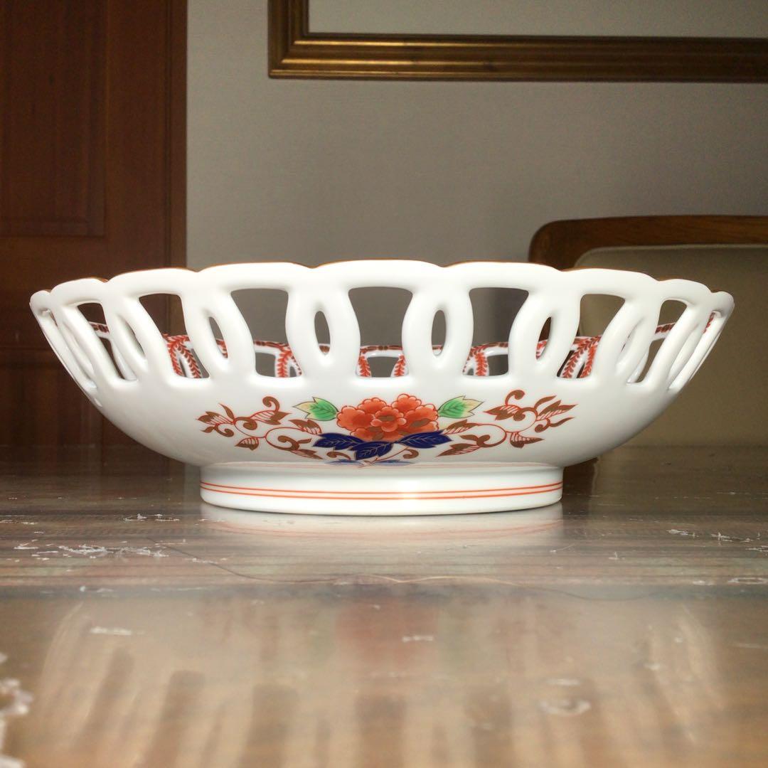 『未使用・小痛み』　有田焼　弥右エ門　菓子鉢　大鉢　金彩