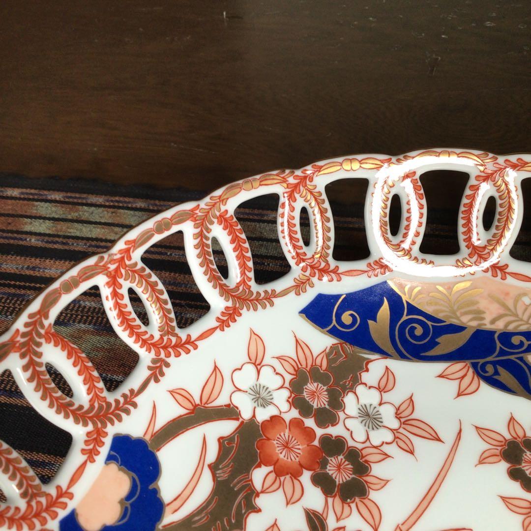 『未使用・小痛み』　有田焼　弥右エ門　菓子鉢　大鉢　金彩