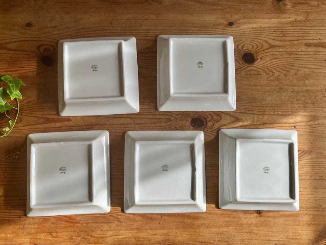 ジノリ　ミュージオクラシコ　15スクエアプレート×5