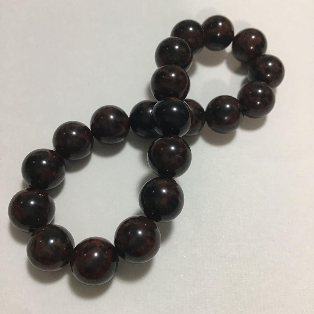 ヴァーミリオンオブシディアン 5A 鑑定書付 10mmパワーストーンブレスレット
