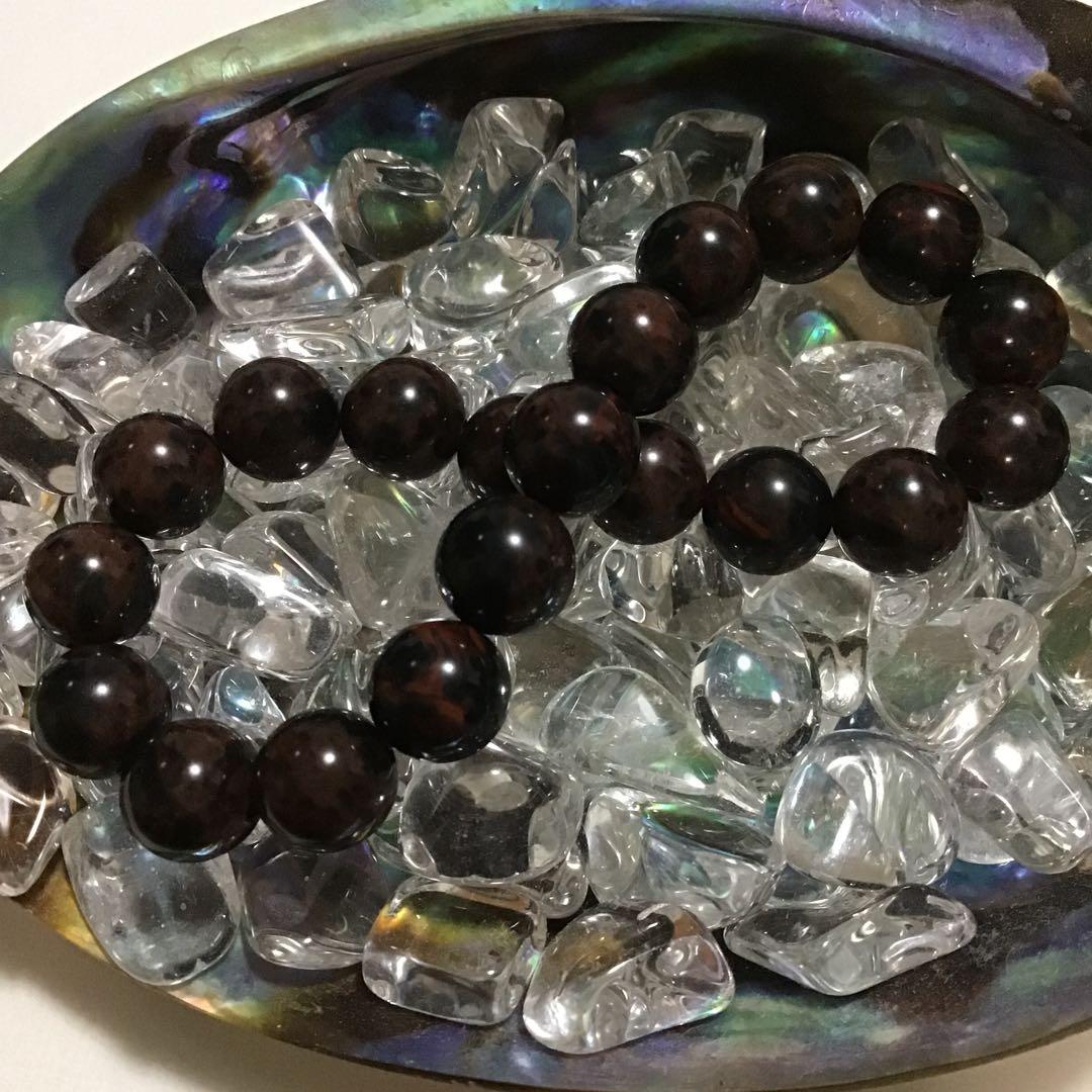 ヴァーミリオンオブシディアン 5A 鑑定書付 10mmパワーストーンブレスレット