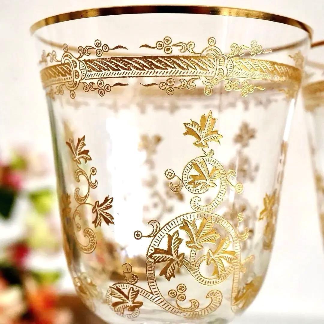 極希少☆24金彩オールドバカラBACCARATラファイエット ワイングラス