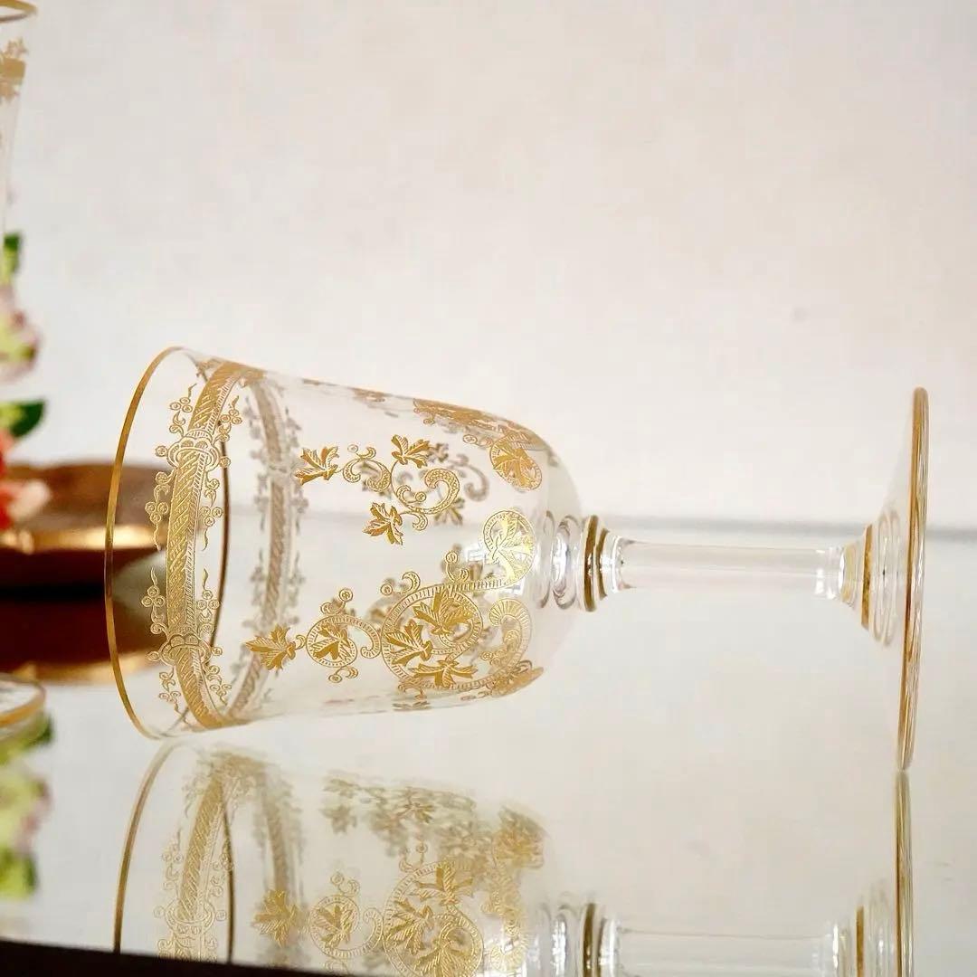 極希少☆24金彩オールドバカラBACCARATラファイエット ワイングラス