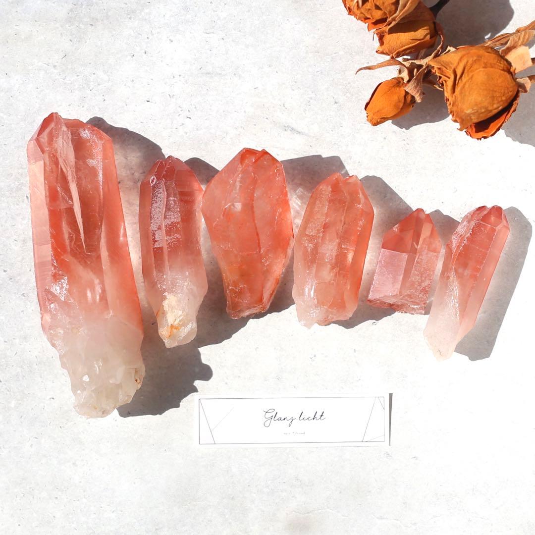 ソウルメイトツイン ディープピンクレムリアンシード 天然石 水晶 ツインレイ