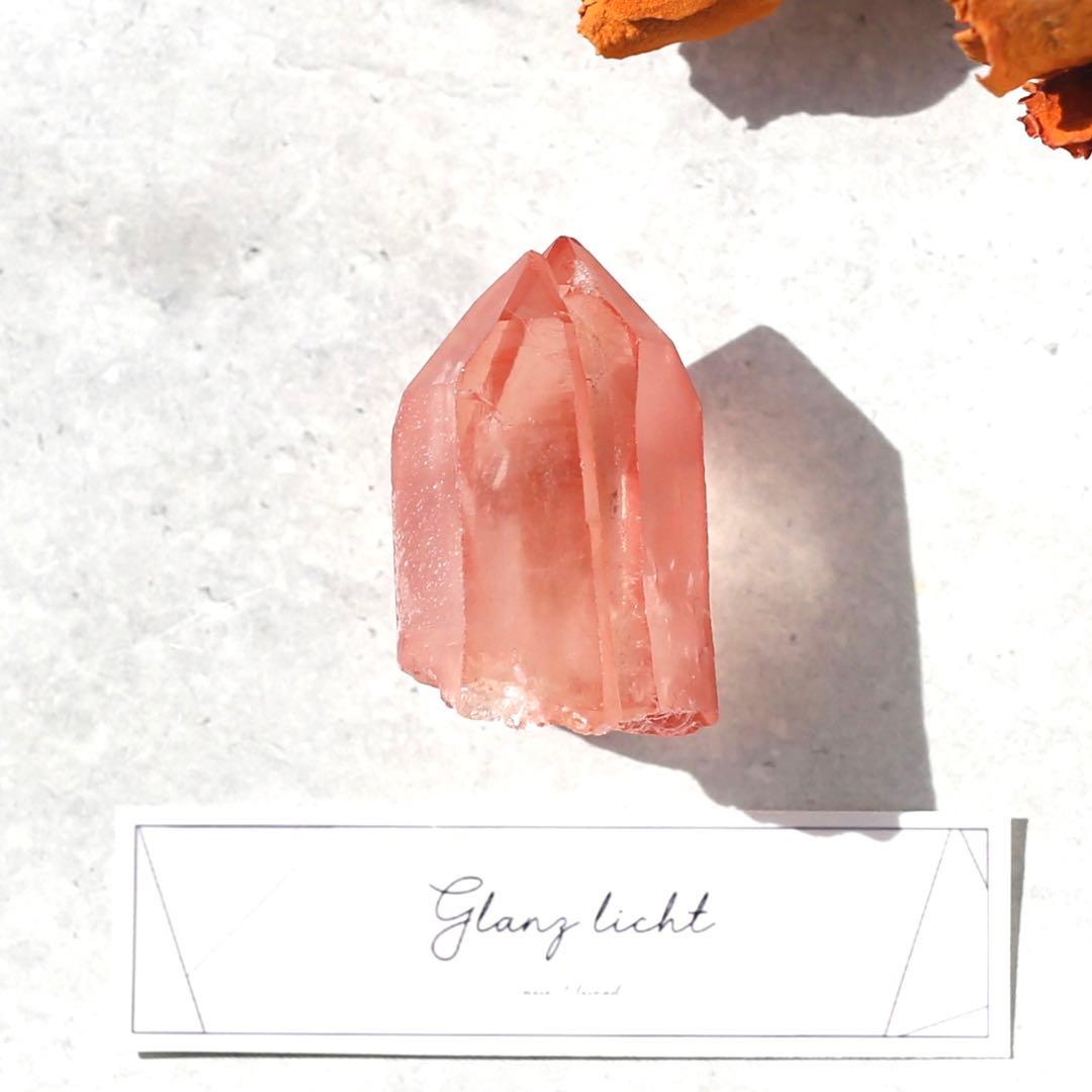 ソウルメイトツイン ディープピンクレムリアンシード 天然石 水晶 ツインレイ