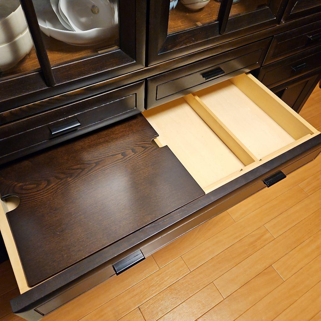 カリモク 食器棚 3枚扉