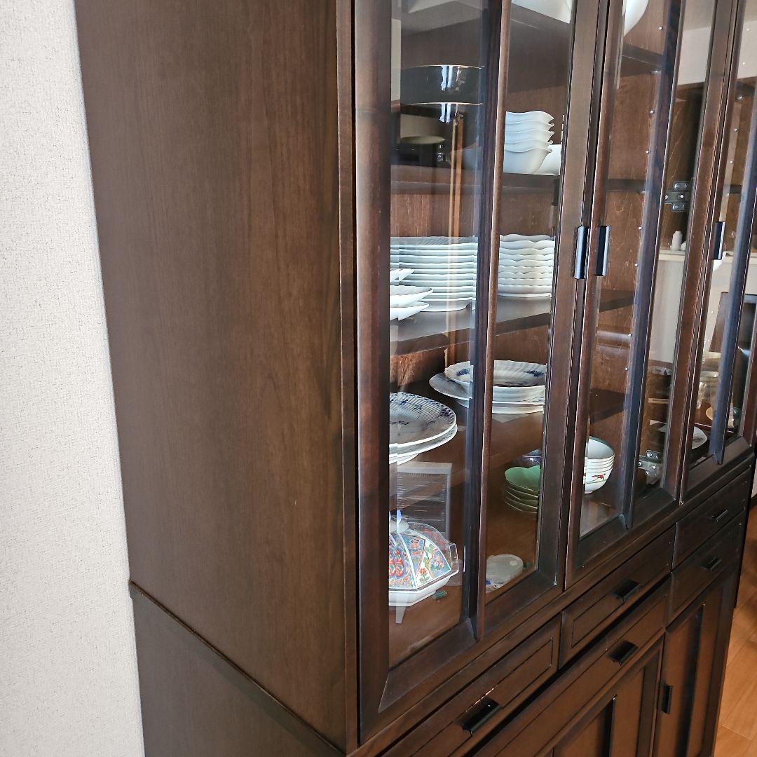 カリモク 食器棚 3枚扉