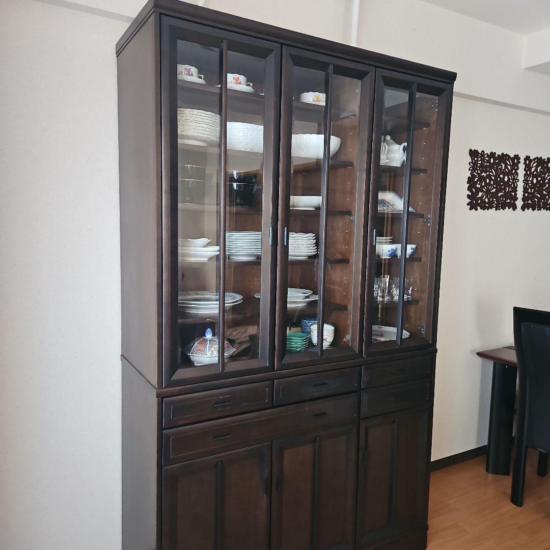 カリモク 食器棚 3枚扉