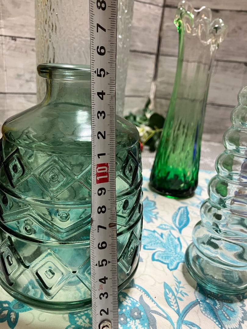 ガラス花瓶セット 7点おまとめ ヨーロッパ製あり 切子花瓶 コベント
