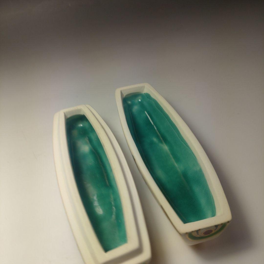 イ54 香合『橋本城岳 造』『色絵ぶりぶり香合 共箱』京焼 茶道具