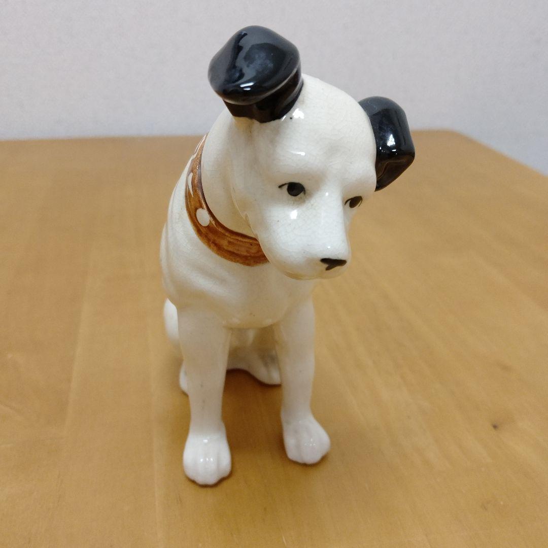 陶器製 ビクター犬の置物