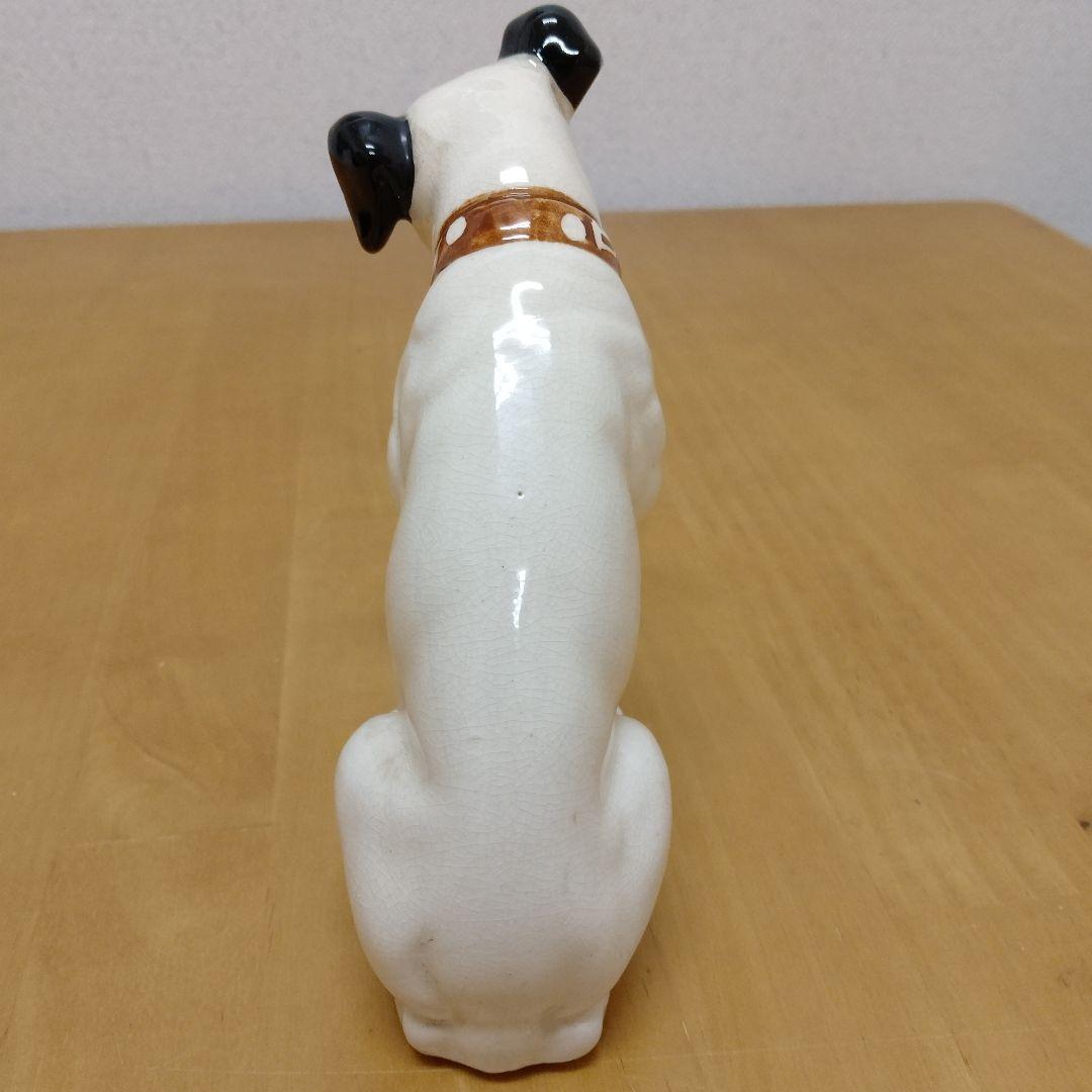 陶器製 ビクター犬の置物