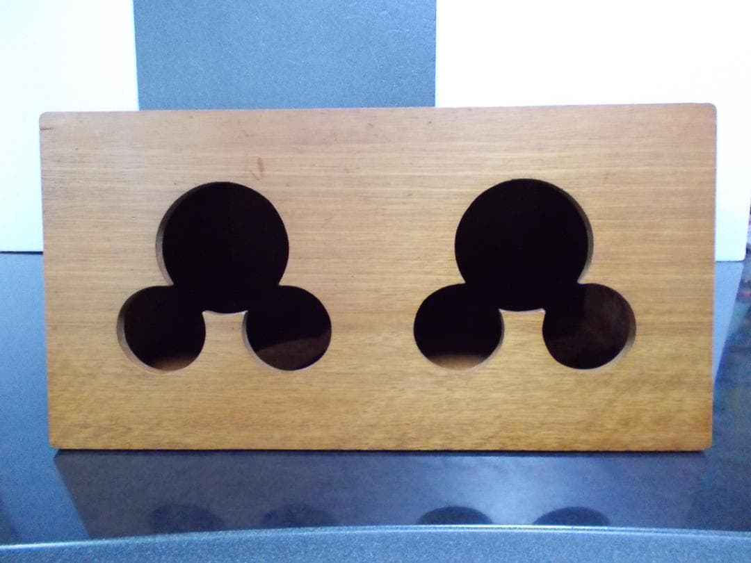 昭和レトロ ディズニーミッキー&ミニー　木製ゴミ箱