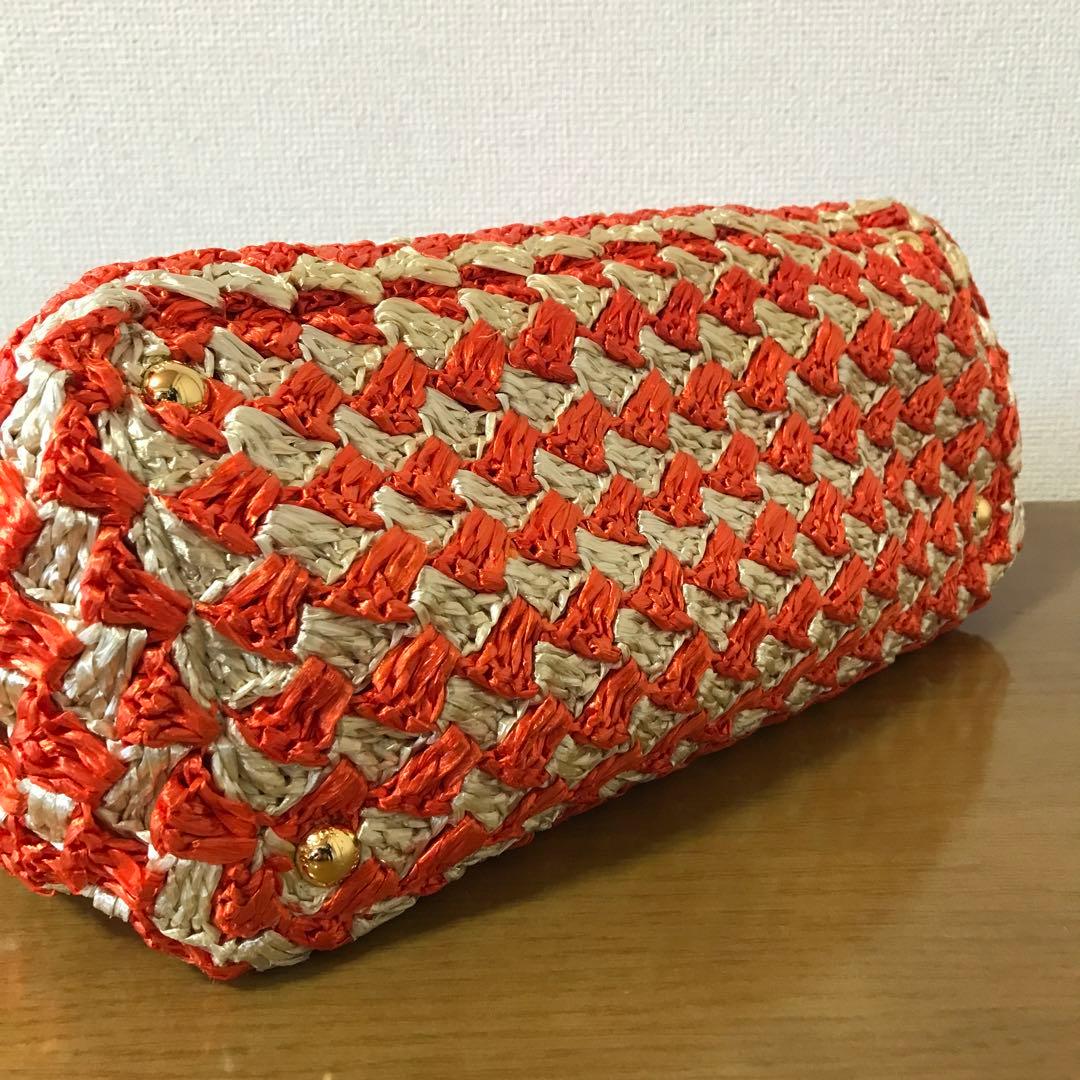 プラダ ラフィアトートバック 中古（美品）