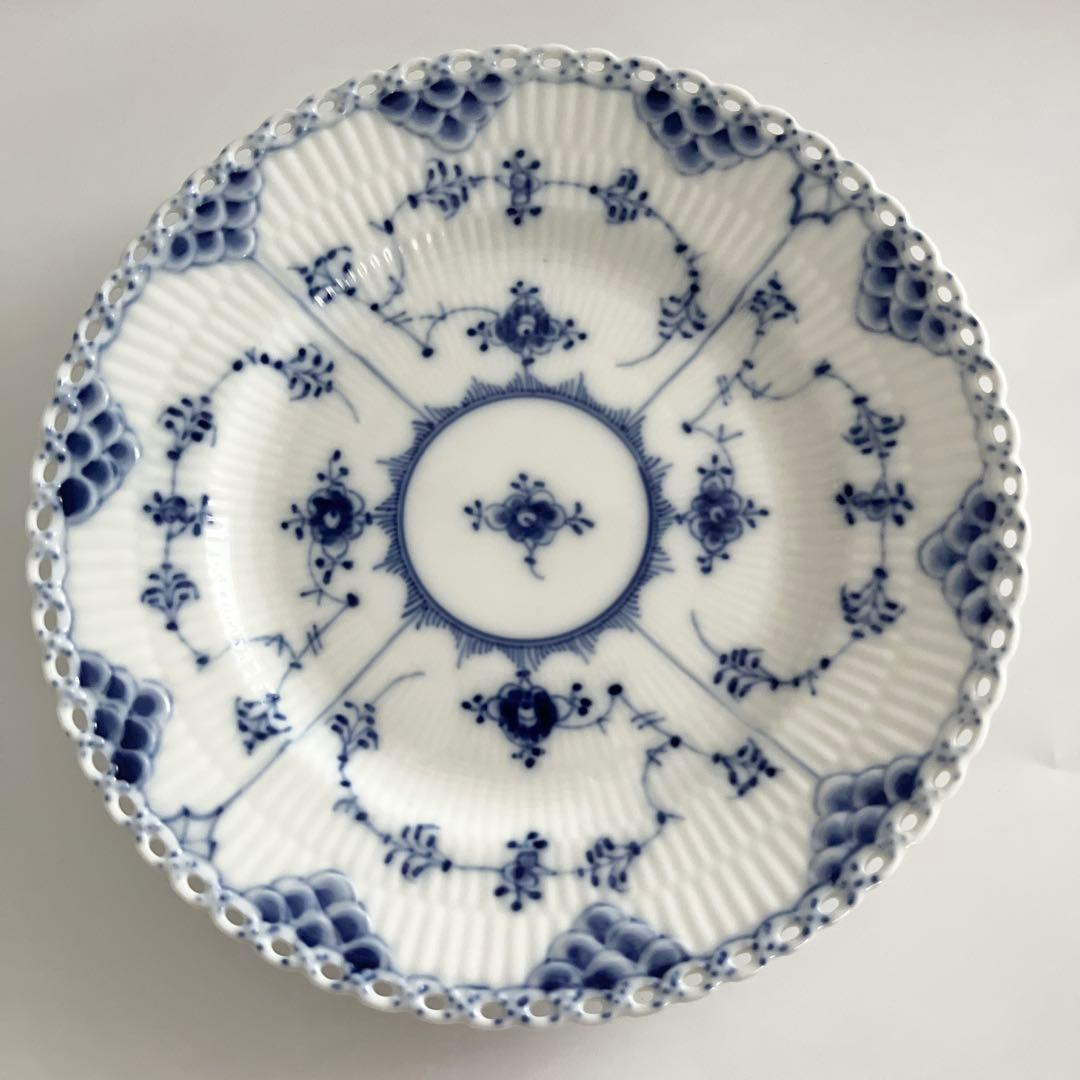ロイヤルコペンハーゲン ブルーフルーテッド フルレース #1087プレート2枚②