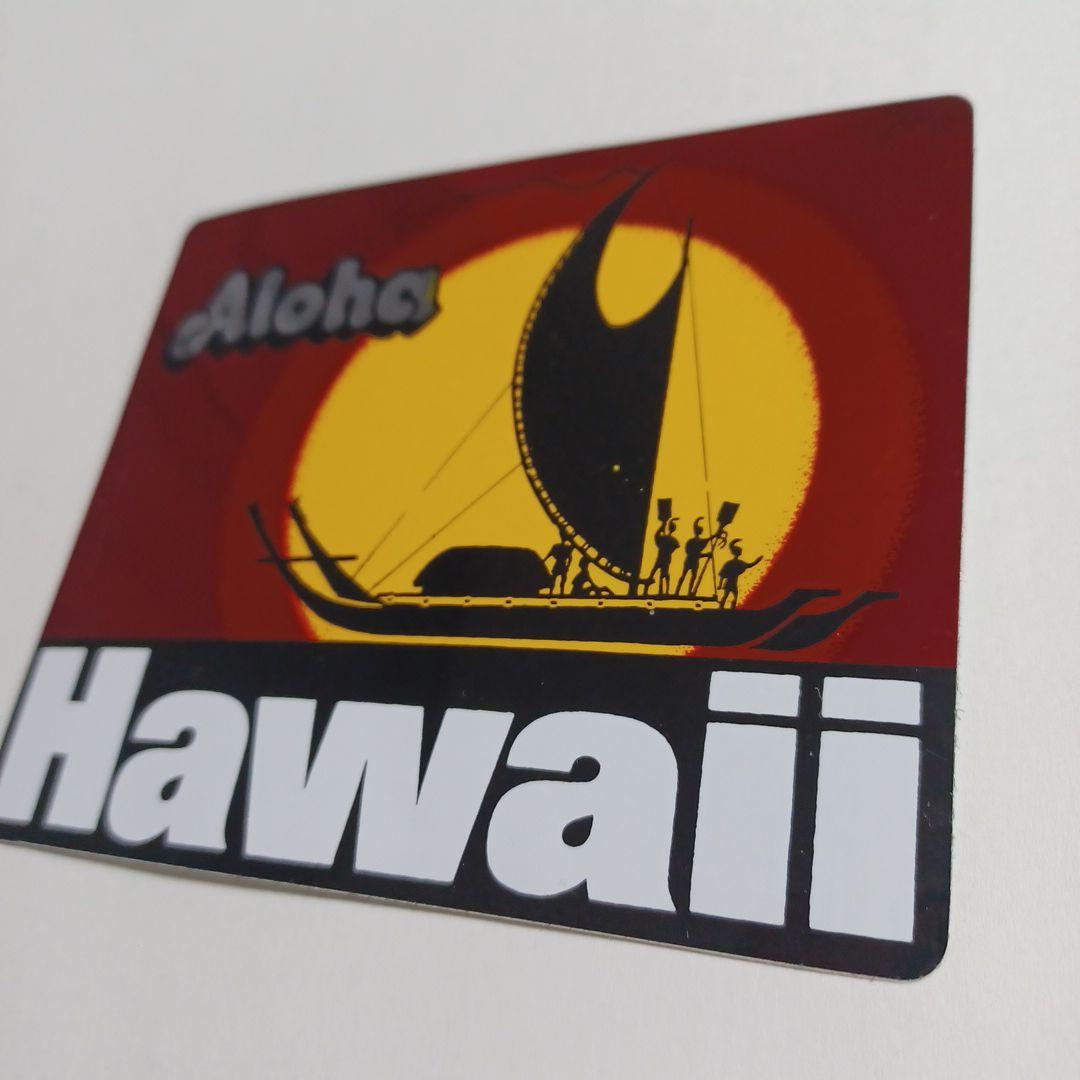 ハワイアン カヌー ステッカー ホノルル レトロ 当時物 ヴィンテージ