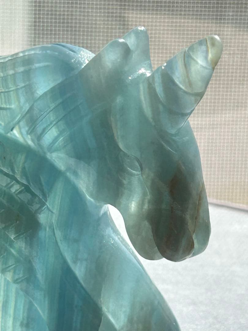 専用ブルーオニキス　ユニコーン　置物